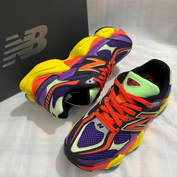 New Balance NB 9060 Prism Purple Mesh Low Top Sneakers - Picture 6 of 6